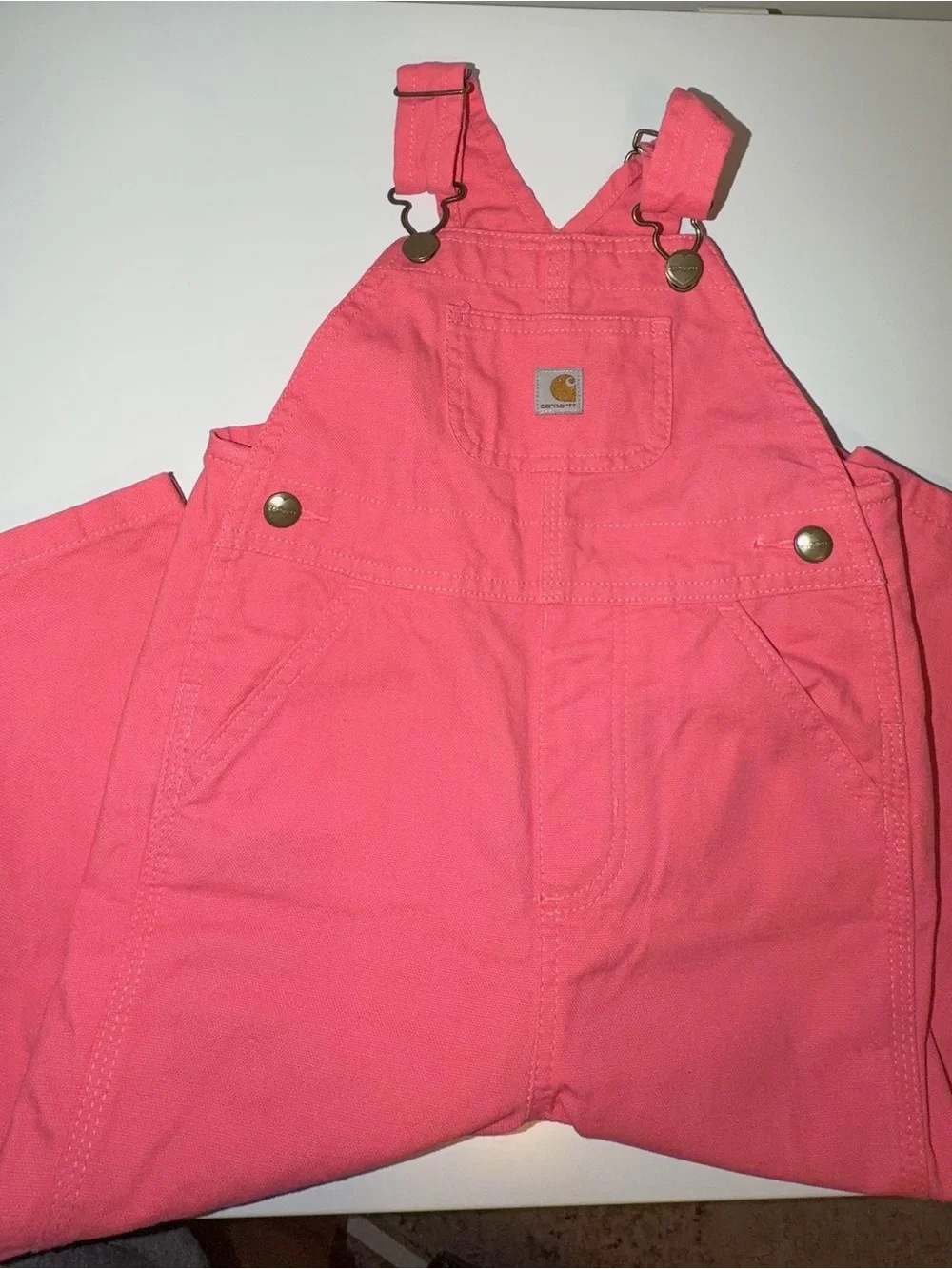 Carhartt Children’s Pink Utility Overalls- 24 months